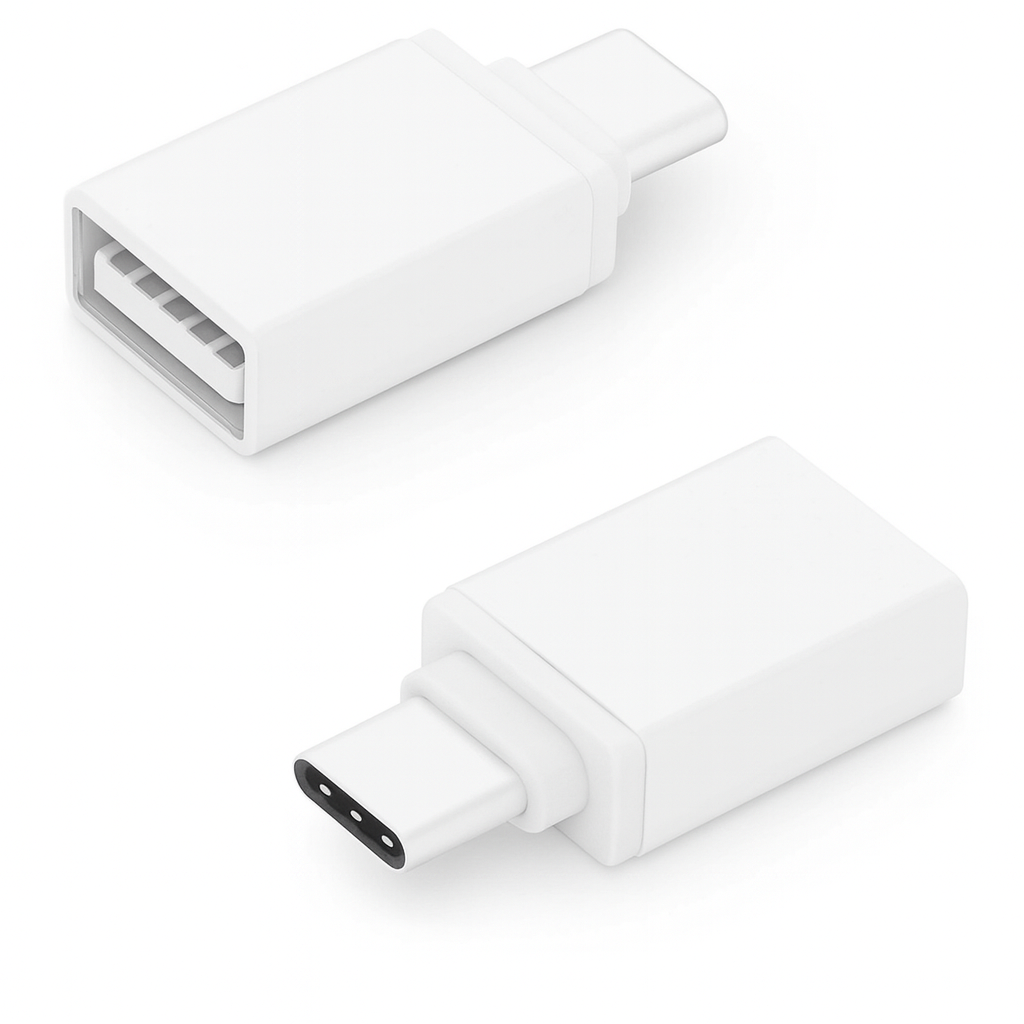 CT000002 - USB 2.0 Type C Male to Type A Female adapter white