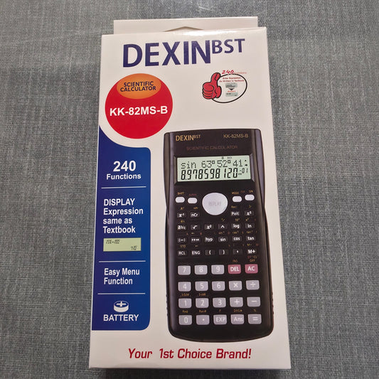 CAL000001 - Scientific Calculator - Black (KK-82MS-B) - Use LR44 Battery