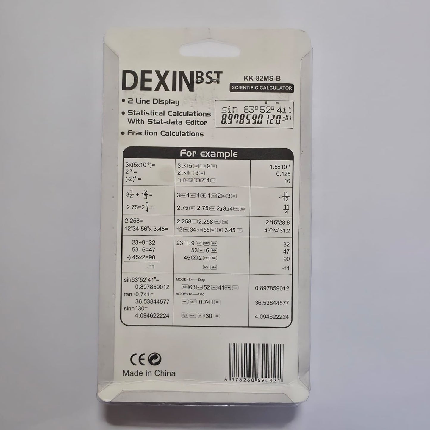 CAL000002 - Scientific Calculator - White (KK-82MS-B) - LR44 Battery