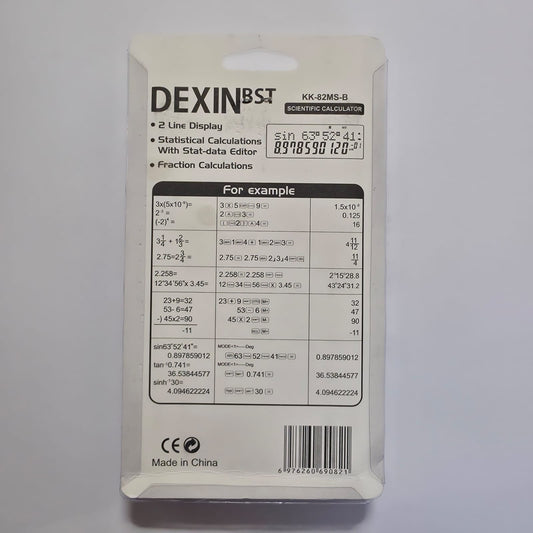 CAL000002 - Scientific Calculator - White (KK-82MS-B) - LR44 Battery