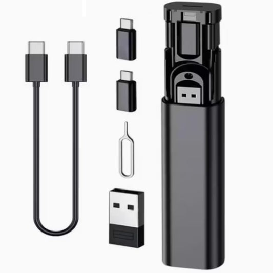 CC000004 - High Quality 6-in-1 Portable Travel Charging Kit | Fast Charging Multifunction Adapters (Black)