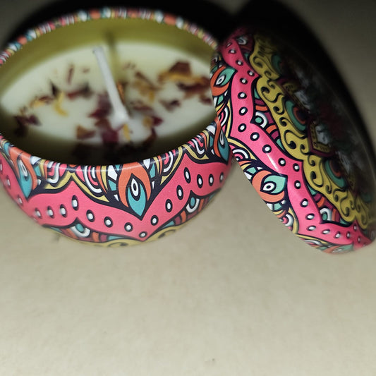 HD000001 - Soy Wax | Scented Candle in Colorful Metal Jar | Cologne