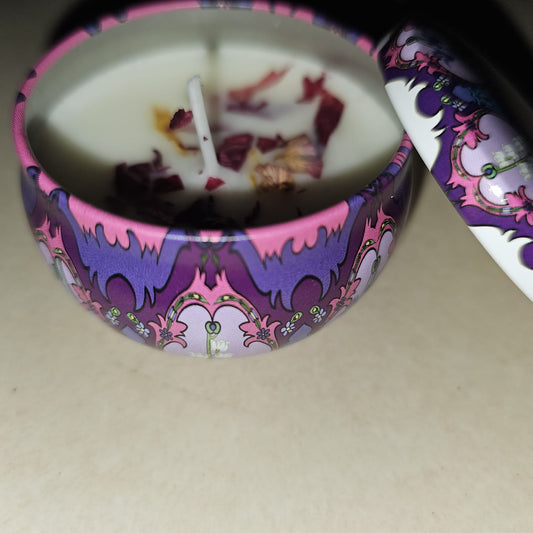 HD000003 - Soy Wax | Scented Candle in Colorful Metal Jar | Lavender