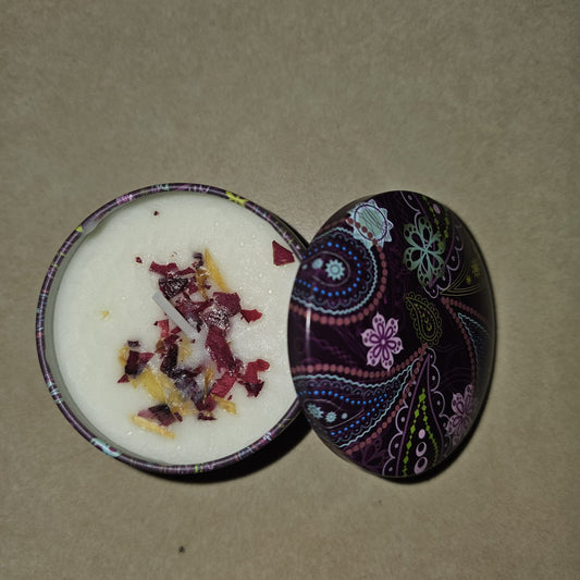 HD000004 - Soy Wax | Scented Candle in Colorful Metal Jar | Sandalwood