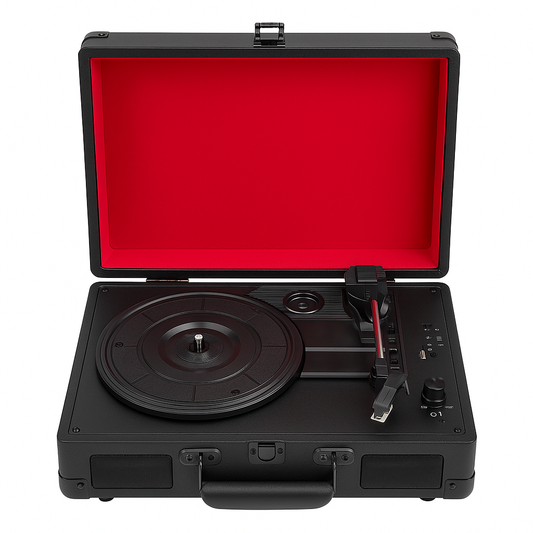 RET000001 - Retro Vinyl Turntable TR102U (Black Suitcase)