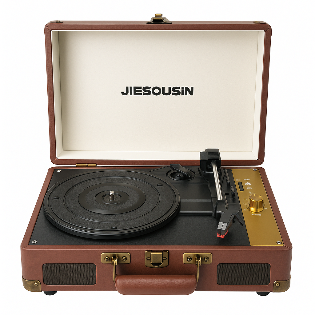 RET000002 - Retro Vinyl Turntable TR103 (Brown Suitcase)