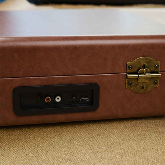 RET000002 - Retro Vinyl Turntable TR103 (Brown Suitcase)