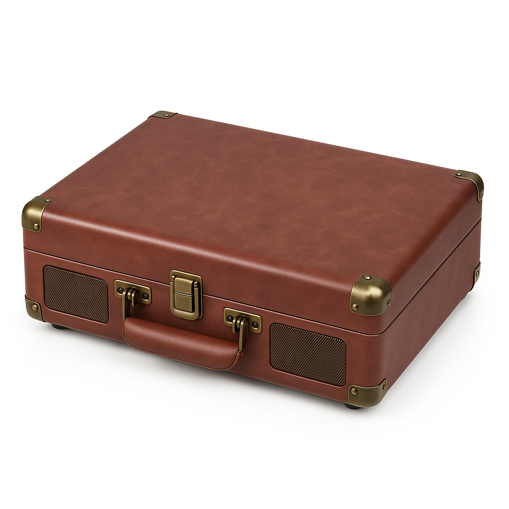 RET000002 - Retro Vinyl Turntable TR103 (Brown Suitcase)