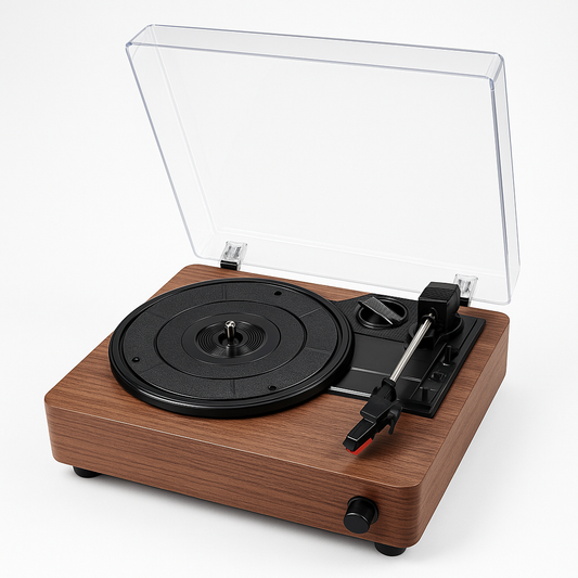 RET000003 - Retro Vinyl Turntable TR108 (Top Transparent Cover)