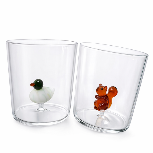 UTN000001 - 3D Animal DesignGlass Drinking Mug